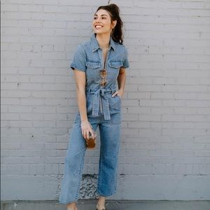 Kittenish Denim Jumpsuit sz M